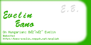 evelin bano business card